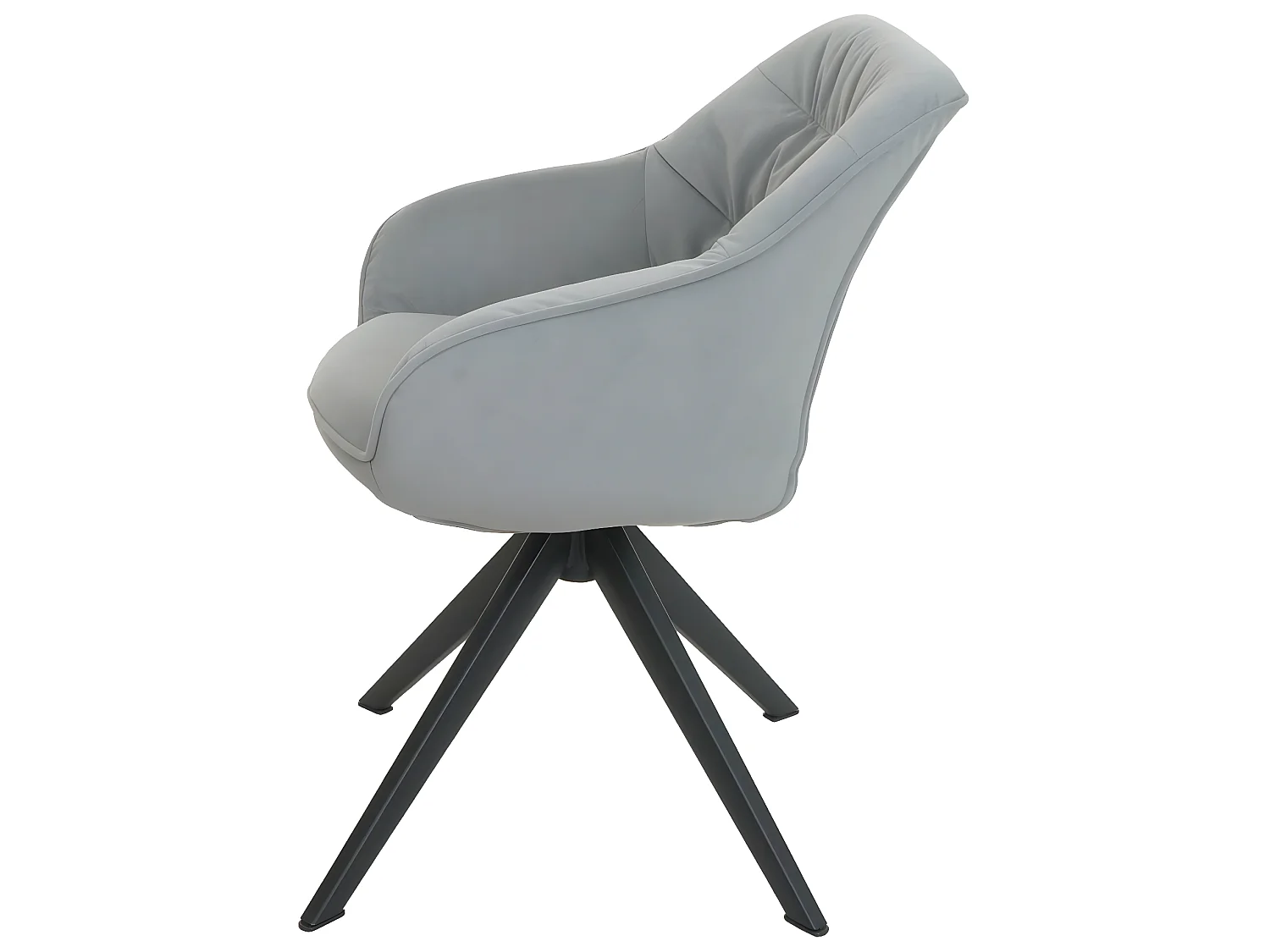 Chaise de salle à manger MCW-K28,  tissu/textile gris clair