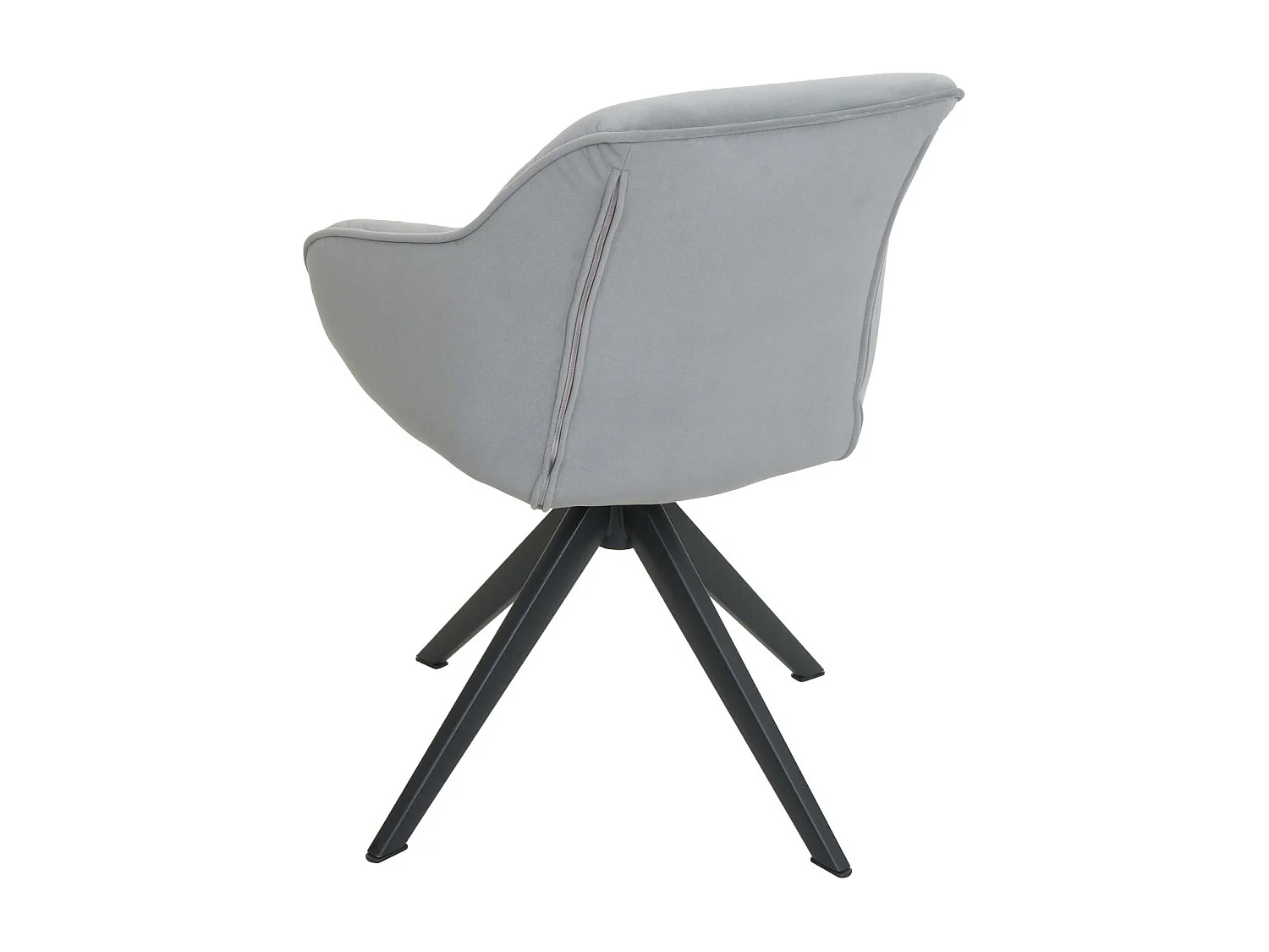 Silla de comedor MCW-K28,  tela/textil gris claro