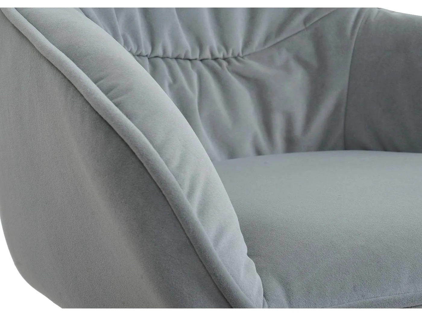 Silla de comedor MCW-K28,  tela/textil gris claro