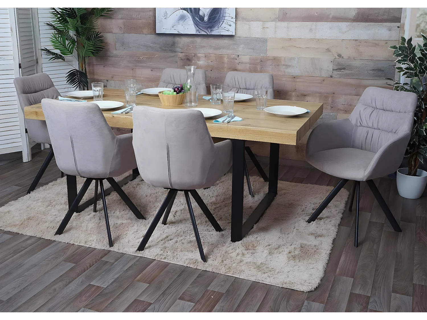 Chaise de salle à manger MCW-J69,  Crème-beige