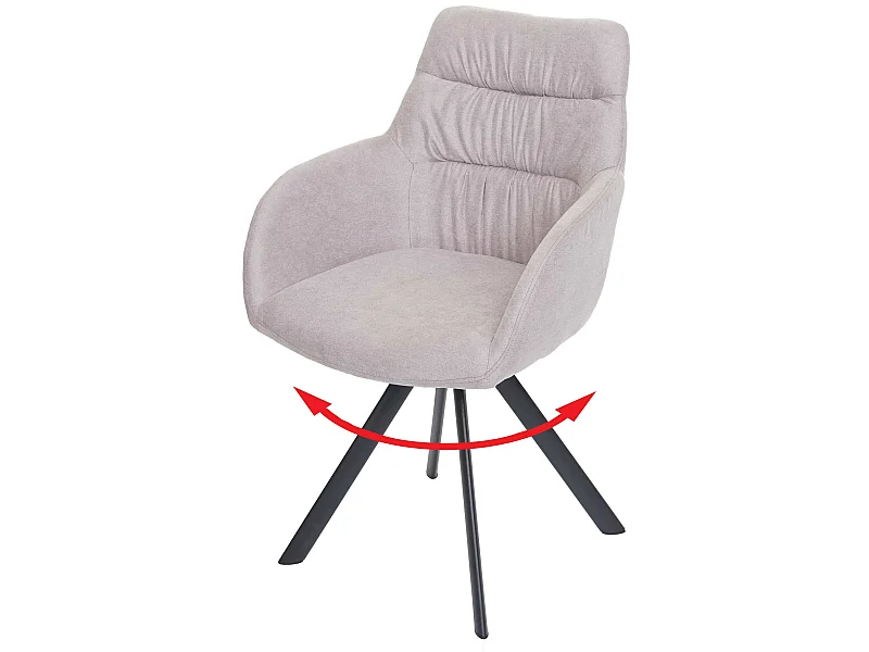 Chaise de salle à manger MCW-J69,  Crème-beige