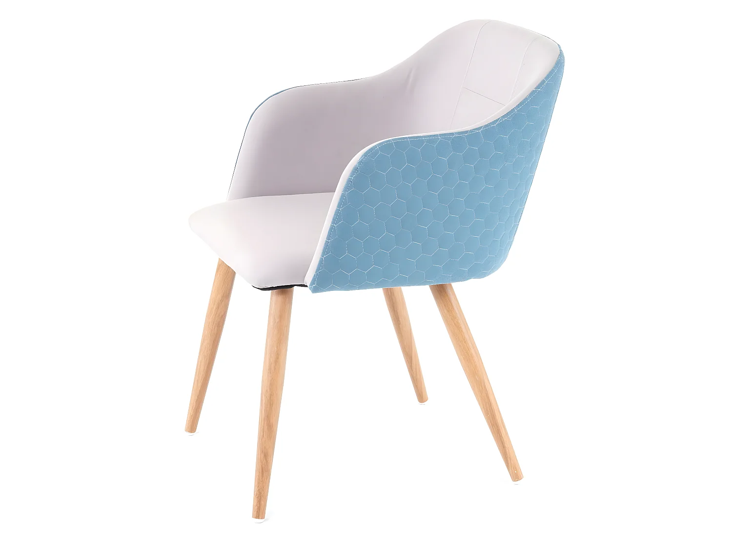 Chaise de salle à manger MCW-D71,  gris clair-turquoise