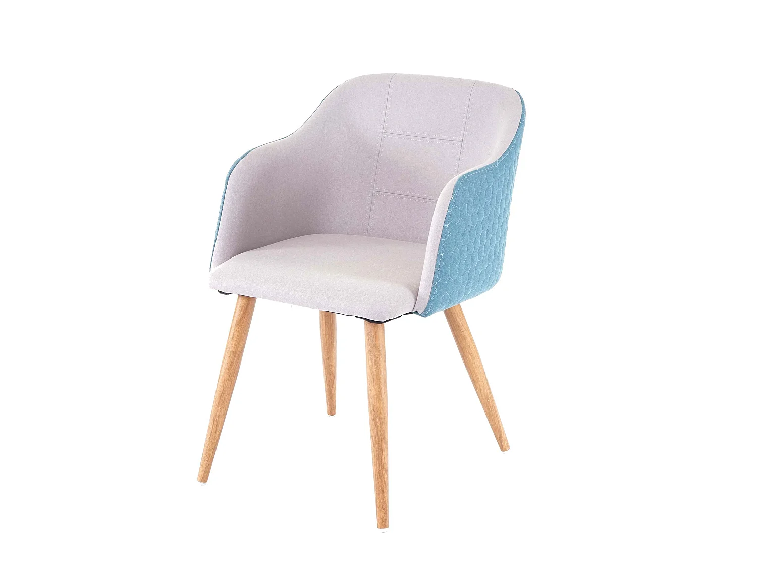 Chaise de salle à manger MCW-D71,  gris clair-turquoise