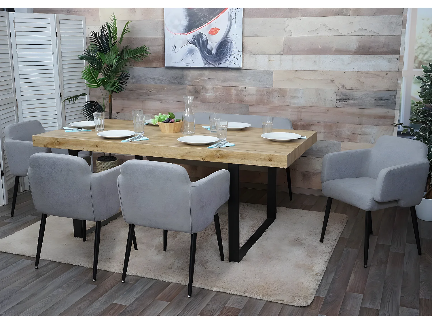 Chaise de salle à manger MCW-L13,  gris