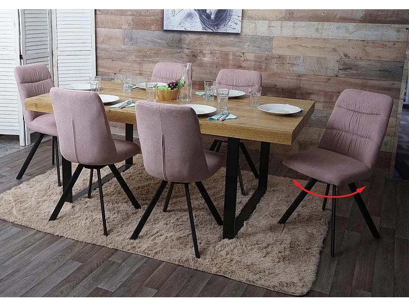 Silla de comedor MCW-J69 (juego de 6),  rosa