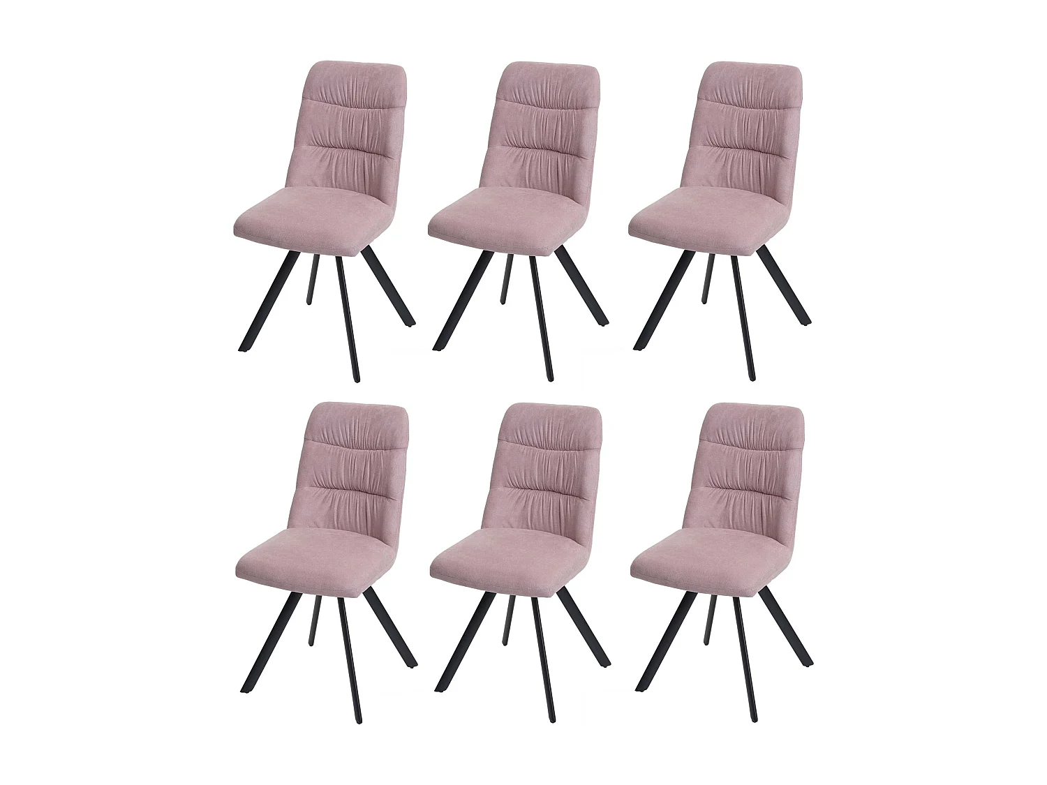 Krzesło do jadalni MCW-J69 (zestaw 6 sztuk),  różowy