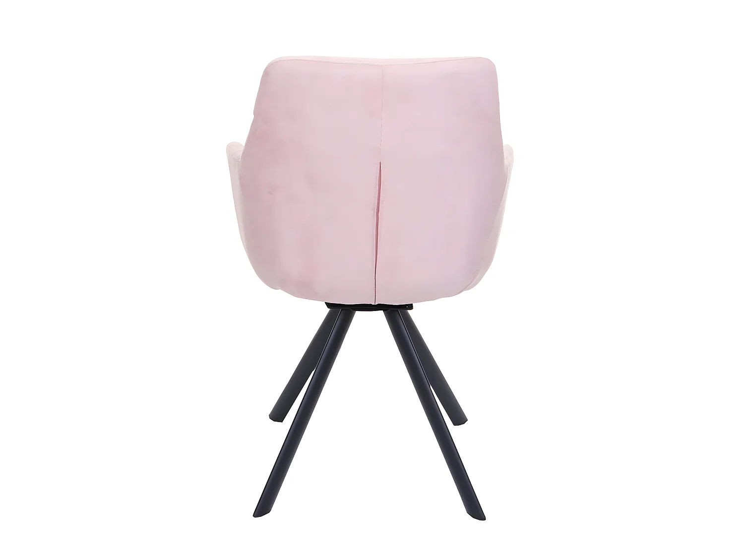 Sedia con seduta girevole MCW-J69 velluto con braccioli rosa