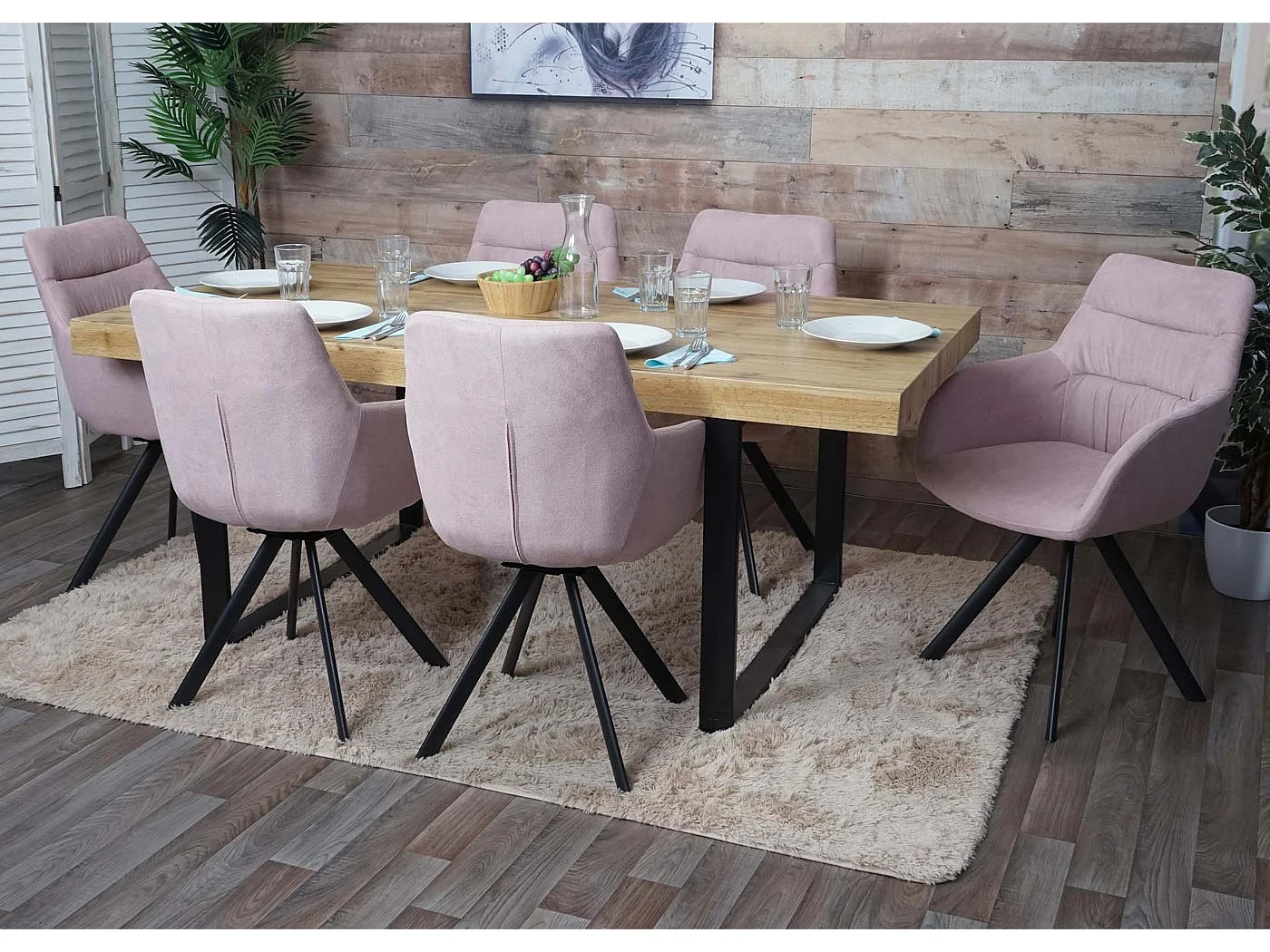Eetkamerstoel MCW-J69,  roze