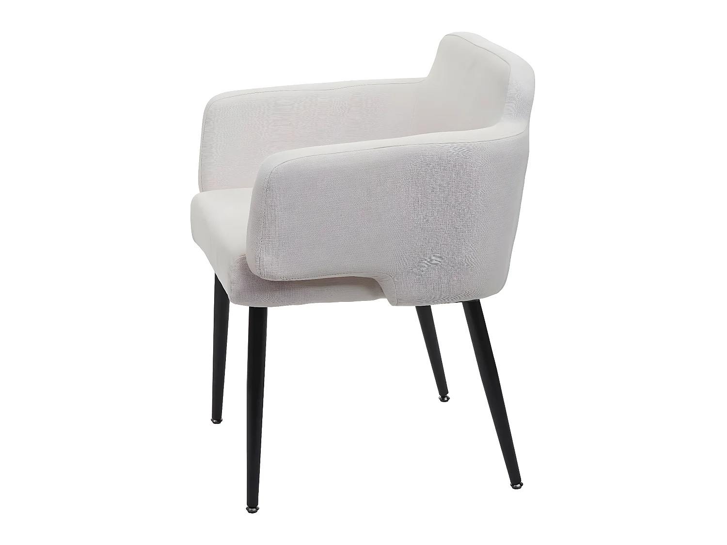 Chaise de salle à manger MCW-L13 (lot de 6),  crème-blanc