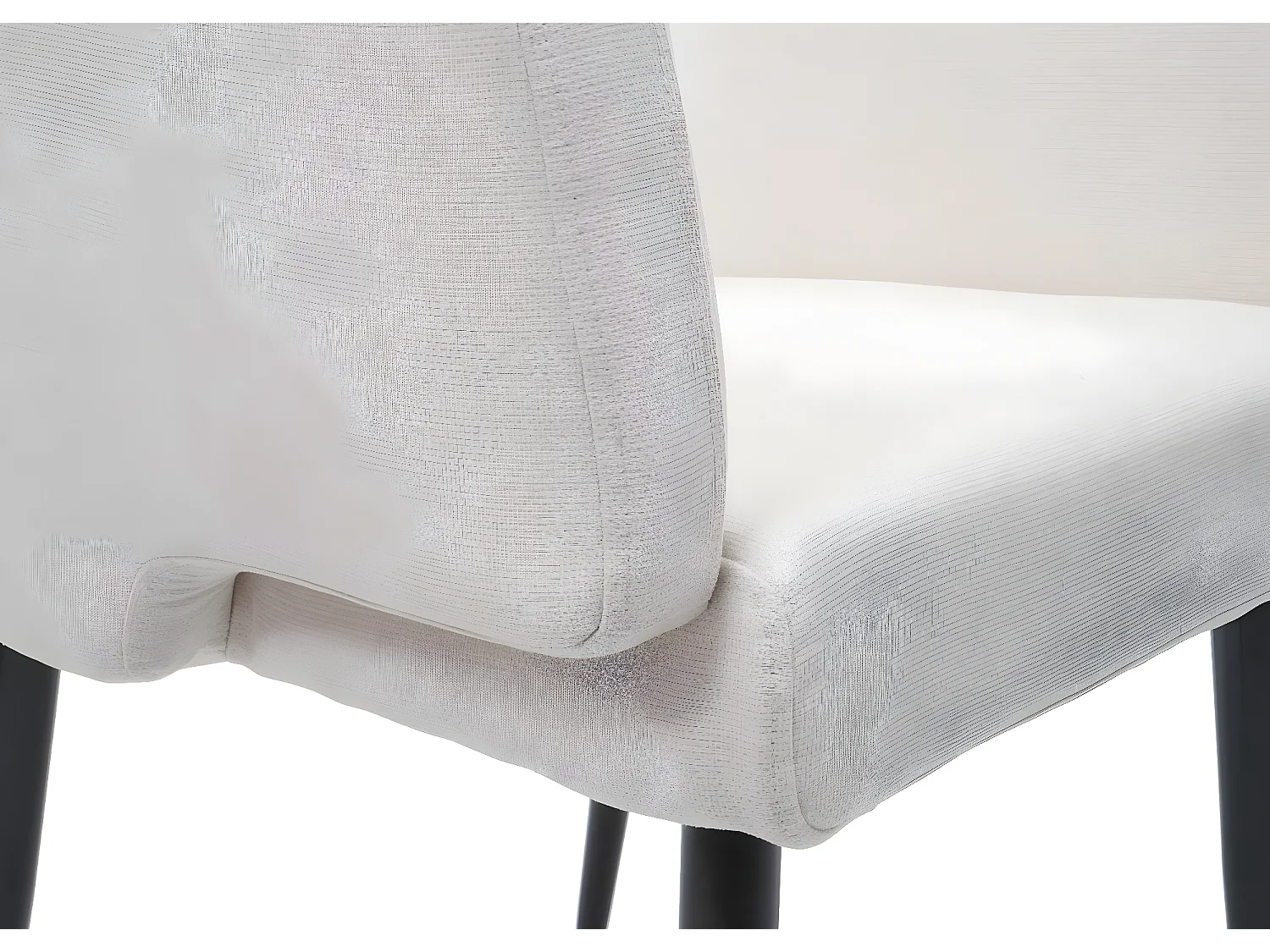 Chaise de salle à manger MCW-L13 (lot de 6),  crème-blanc
