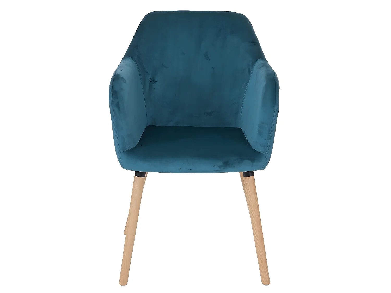 Chaise de salle à manger Vaasa T381 (lot de 6),  velours, bleu pétrole