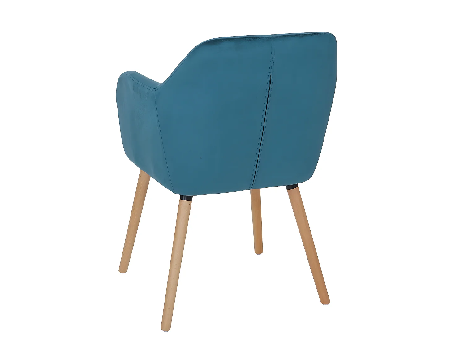 Chaise de salle à manger Vaasa T381 (lot de 6),  velours, bleu pétrole