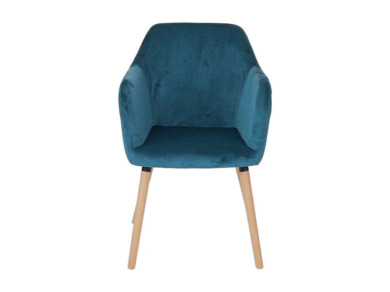 Chaise de salle à manger Vaasa T381 (lot de 6),  velours, bleu pétrole