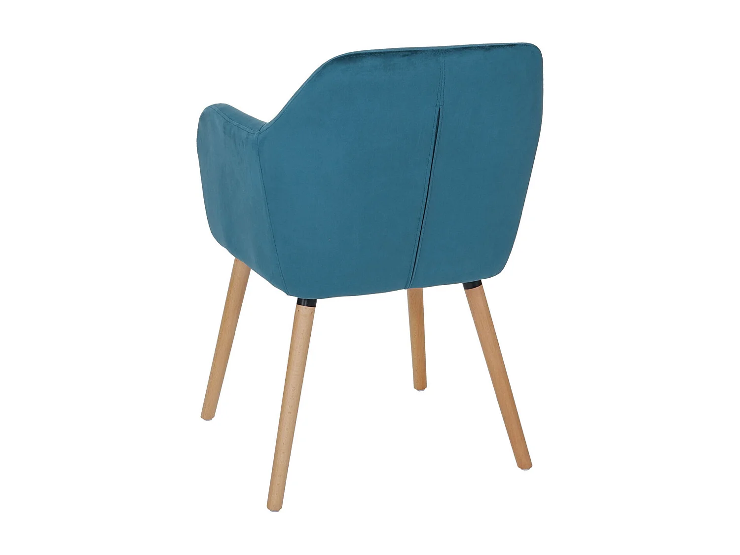 Chaise de salle à manger Vaasa T381 (lot de 6),  velours, bleu pétrole