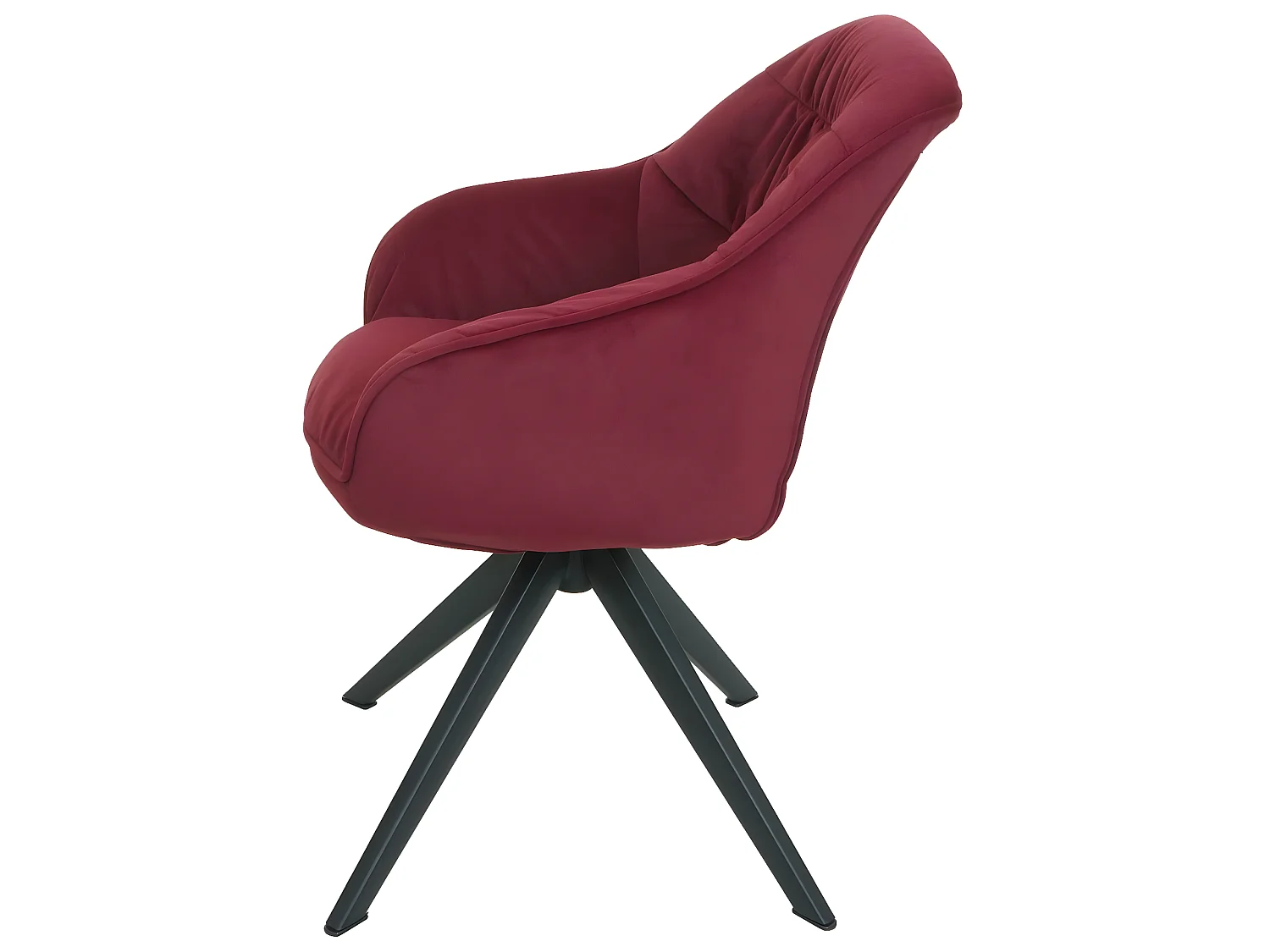 Eetkamerstoel MCW-K28,  stof/textiel bordeaux