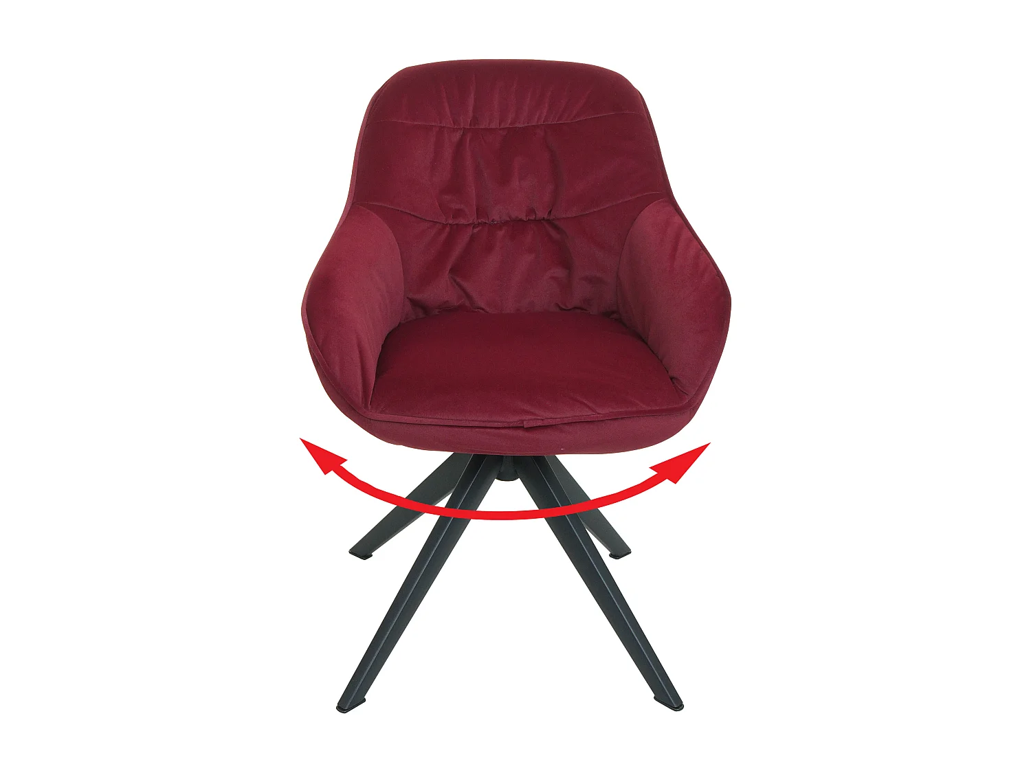 Chaise de salle à manger MCW-K28,  tissu/textile bordeaux