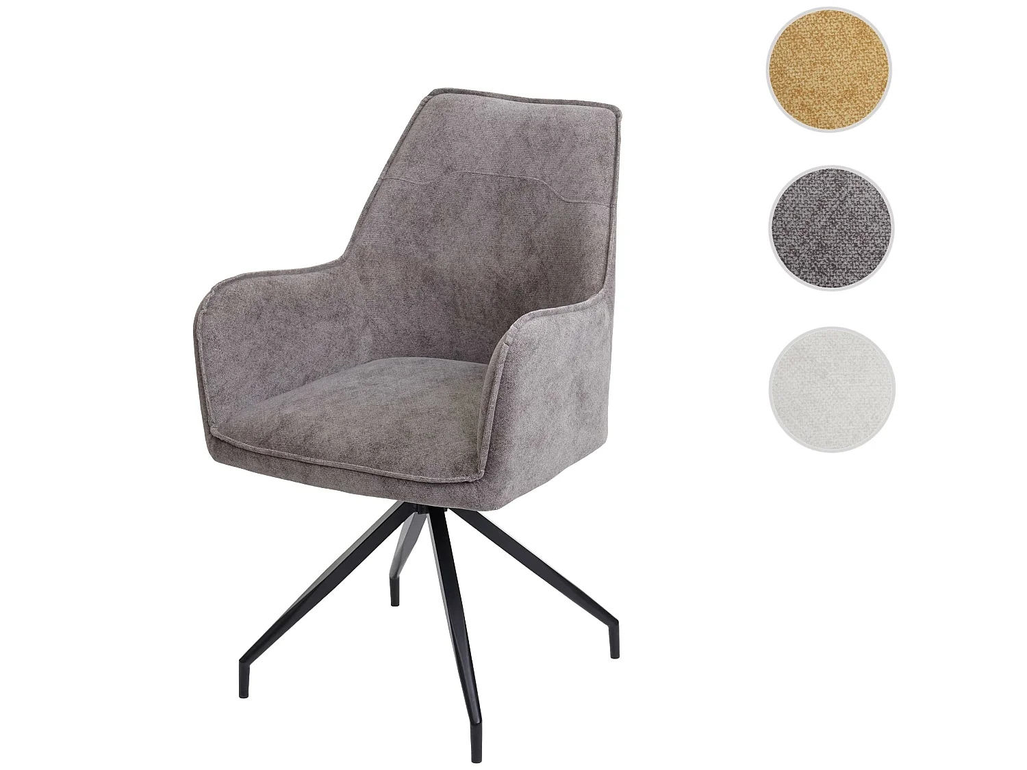 Chaise de salle à manger MCW-K15,  gris foncé