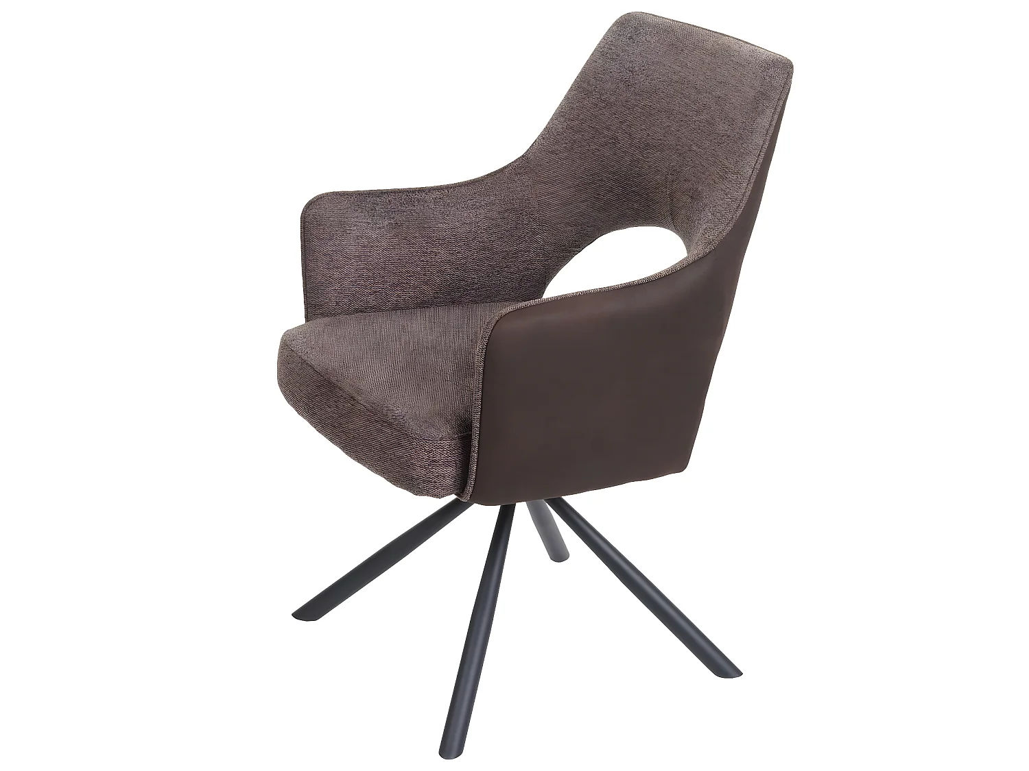 Silla de comedor MCW-K3,  marrón-marrón oscuro