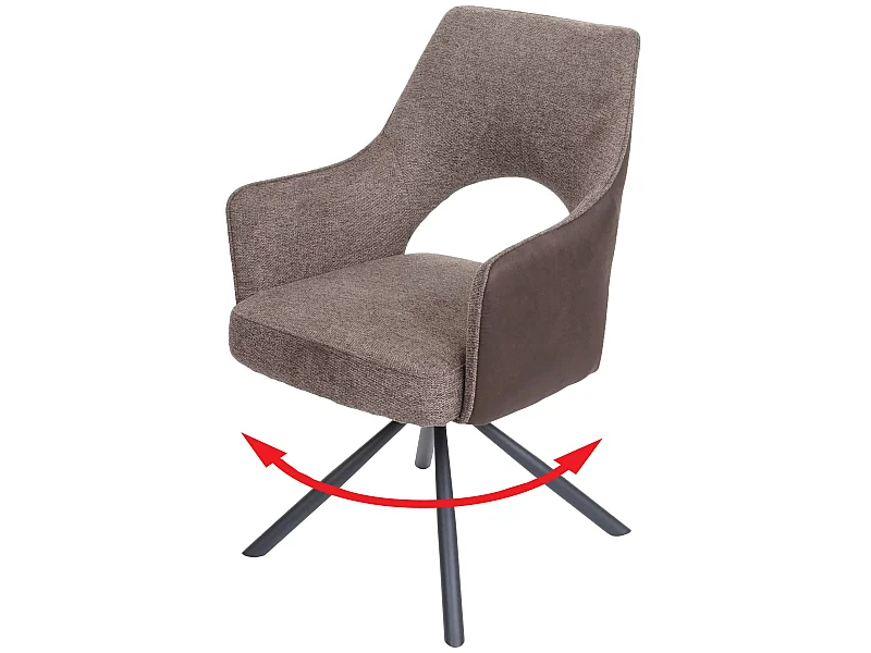 Chaise de salle à manger MCW-K3,  marron – marron foncé