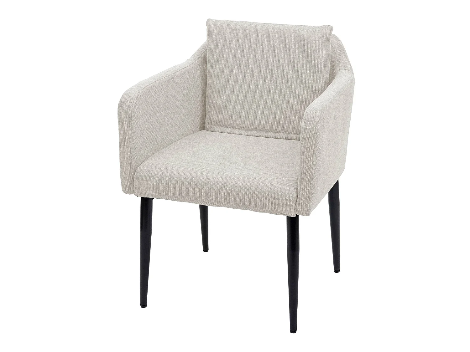 Chaise de salle à manger MCW-H93,  tissu/textile crème-beige