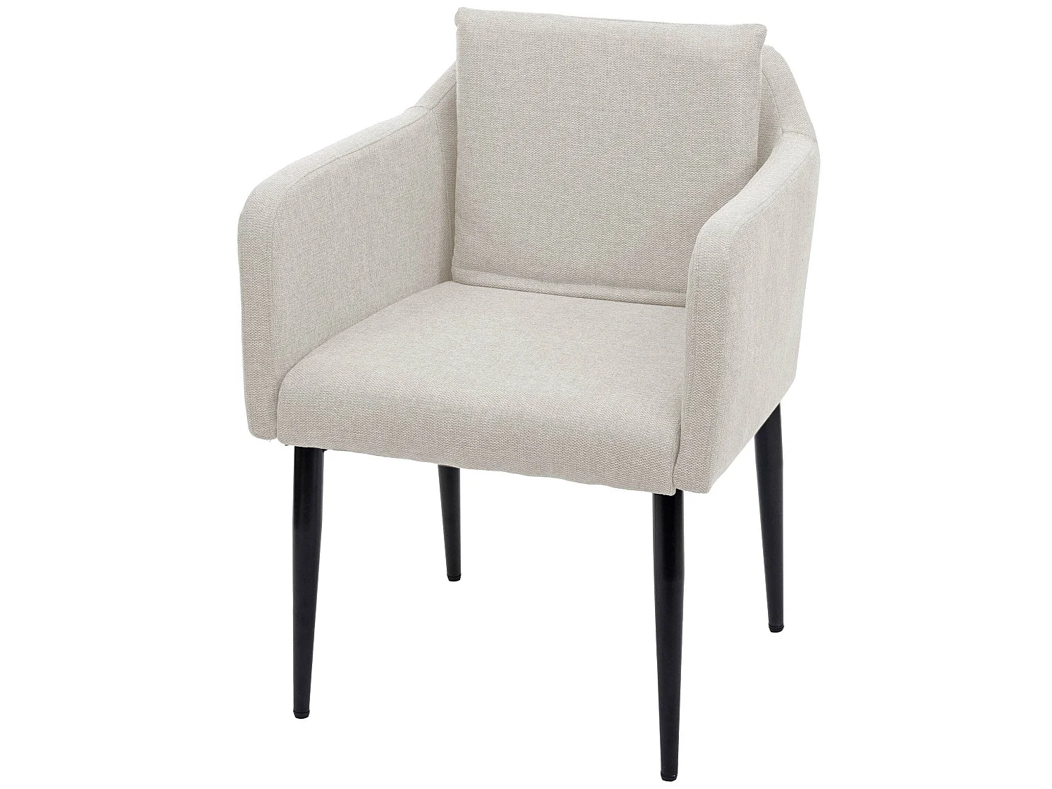 Chaise de salle à manger MCW-H93,  tissu/textile crème-beige