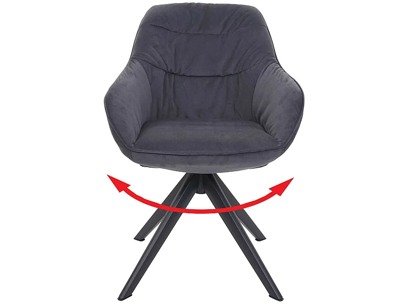 Esszimmerstuhl MCW-K28, Stoff/Textil grau