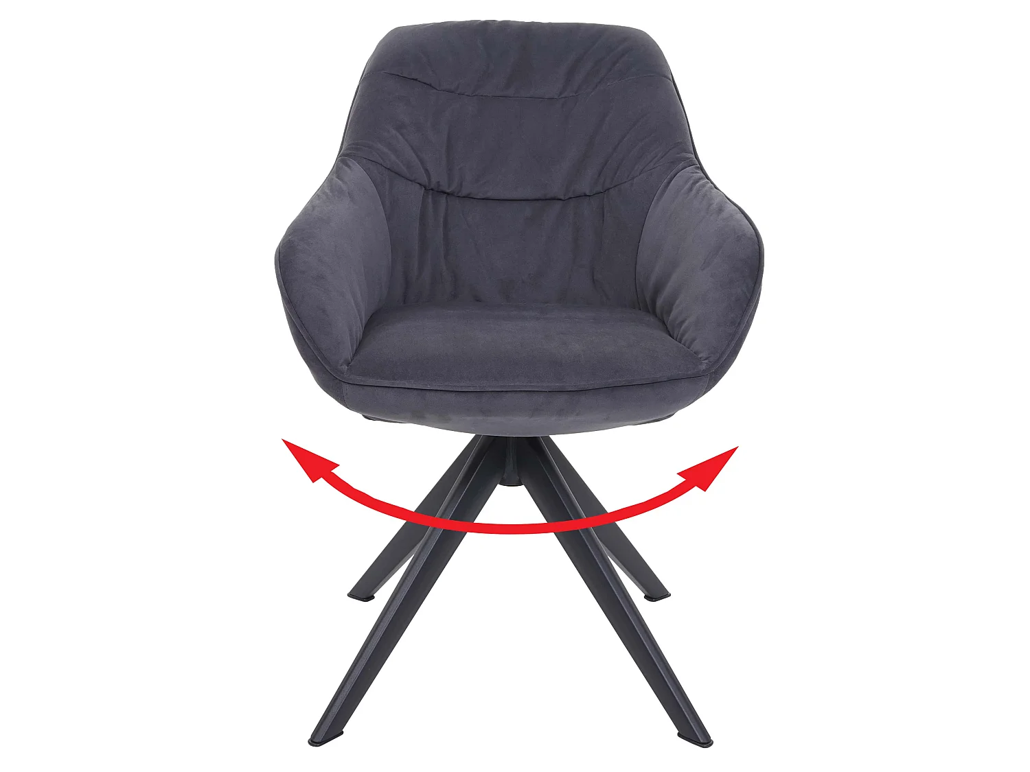 Chaise de salle à manger MCW-K28,  tissu/textile gris