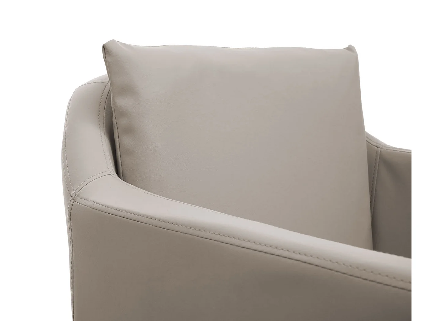 Chaise de salle à manger MCW-H93 (lot de 6),  similicuir taupe-gris