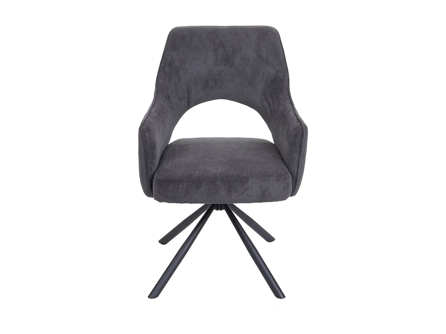 Eetkamerstoel MCW-K30 (set van 6),  corduroy donkergrijs