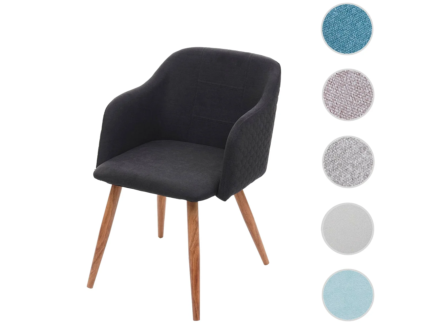 Eetkamerstoel MCW-D71,  antraciet-grijs