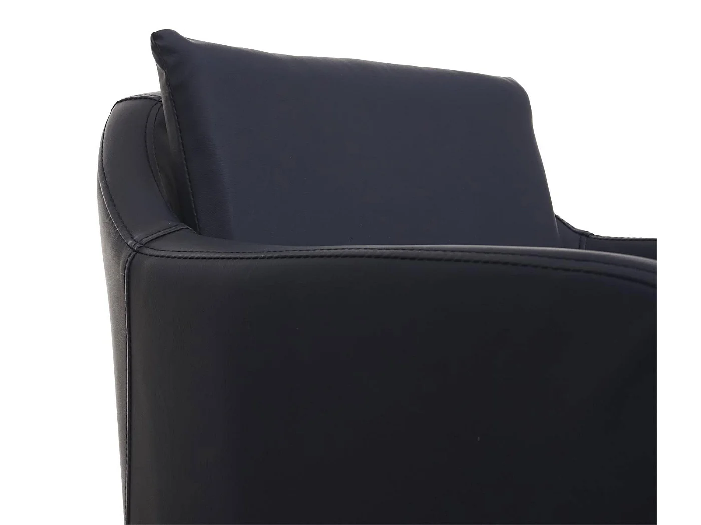 Krzesło do jadalni MCW-H93 (zestaw 6 sztuk),  sztuczna skóra czarny