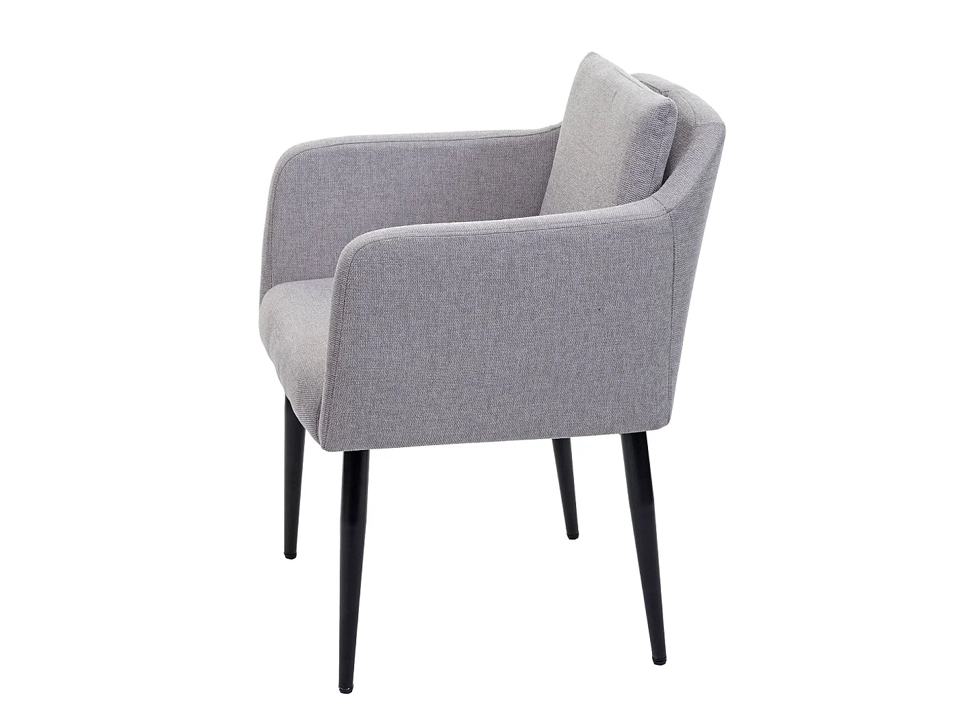 Eetkamerstoel MCW-H93 (set van 6),  stof/textiel lichtgrijs