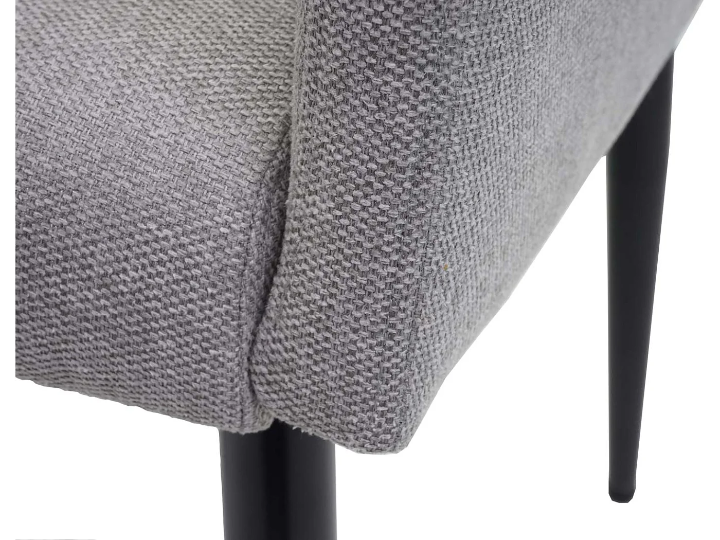 Eetkamerstoel MCW-H93 (set van 6),  stof/textiel lichtgrijs