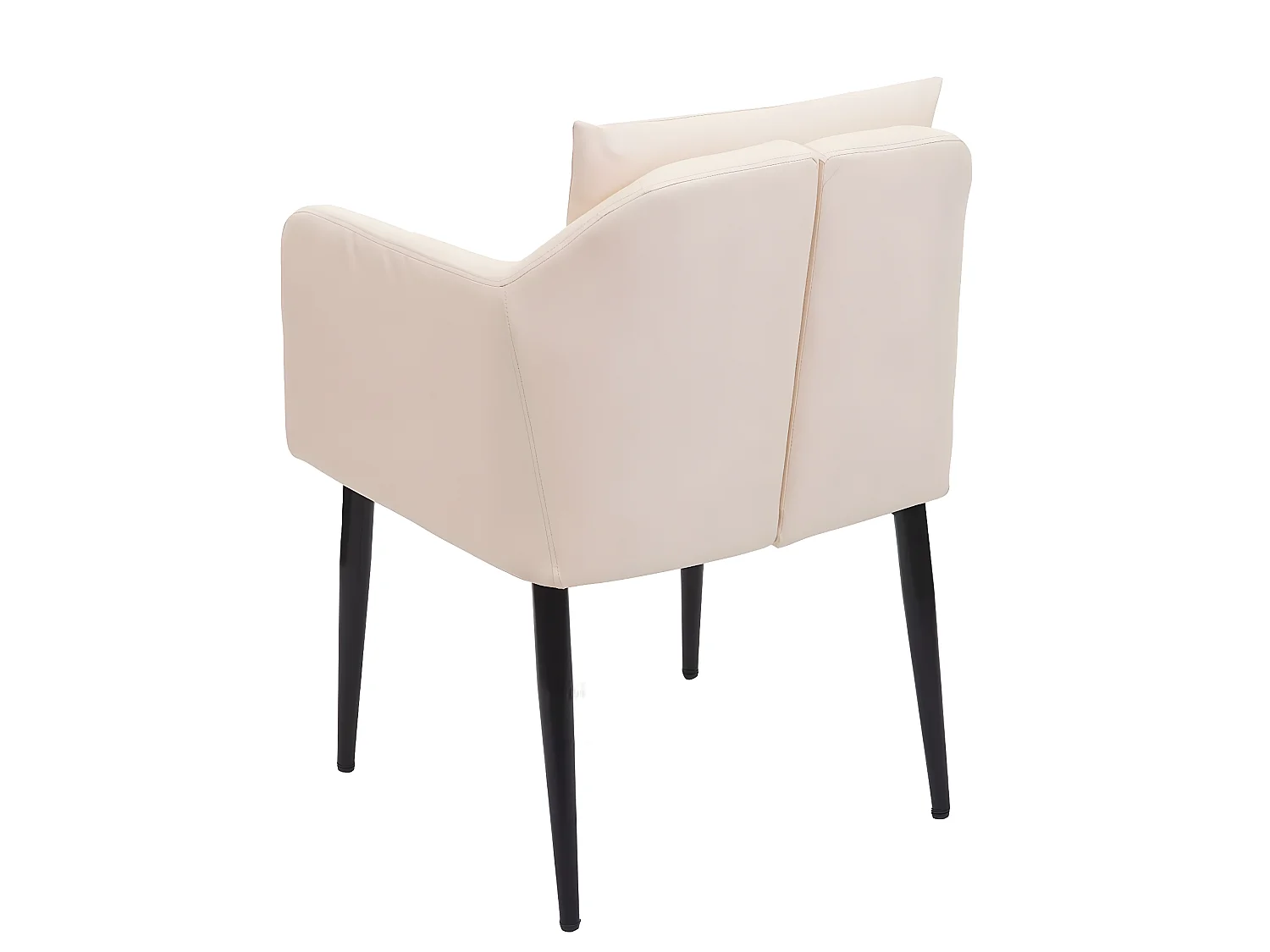 Chaise de salle à manger MCW-H93,  similicuir crème-beige