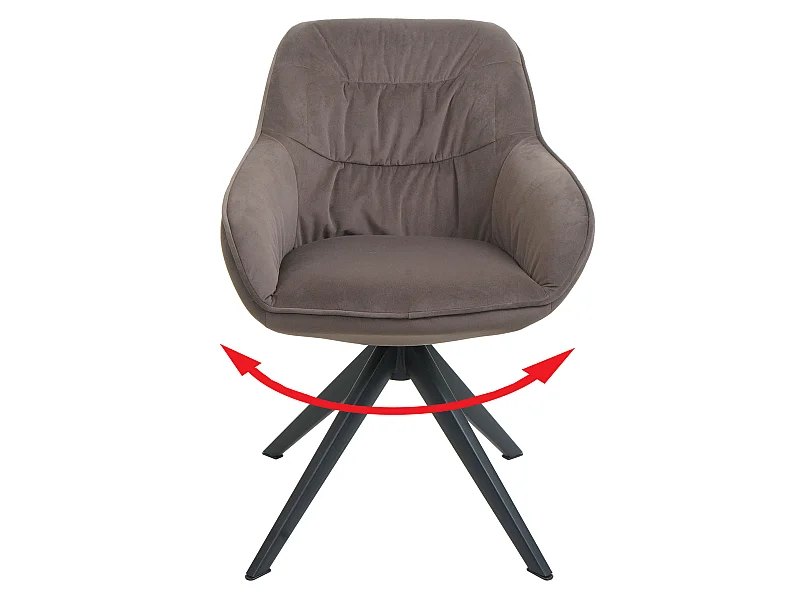 Chaise de salle à manger MCW-K28,  tissu/textile brun