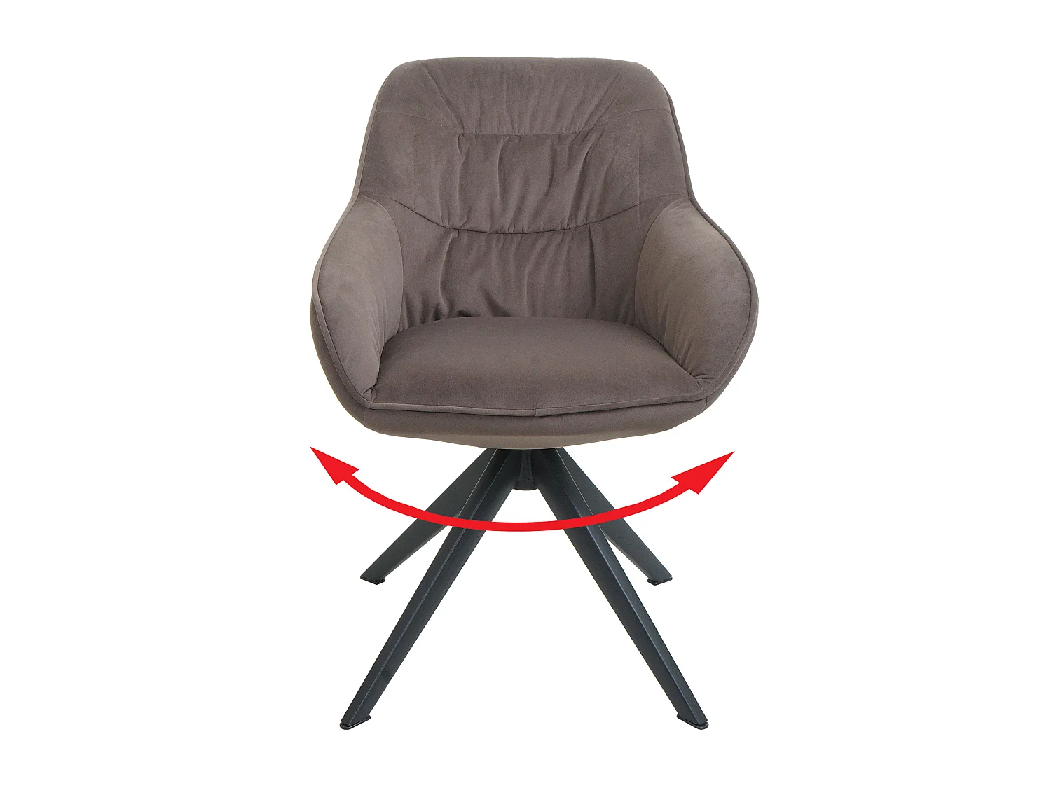 Chaise de salle à manger MCW-K28,  tissu/textile brun