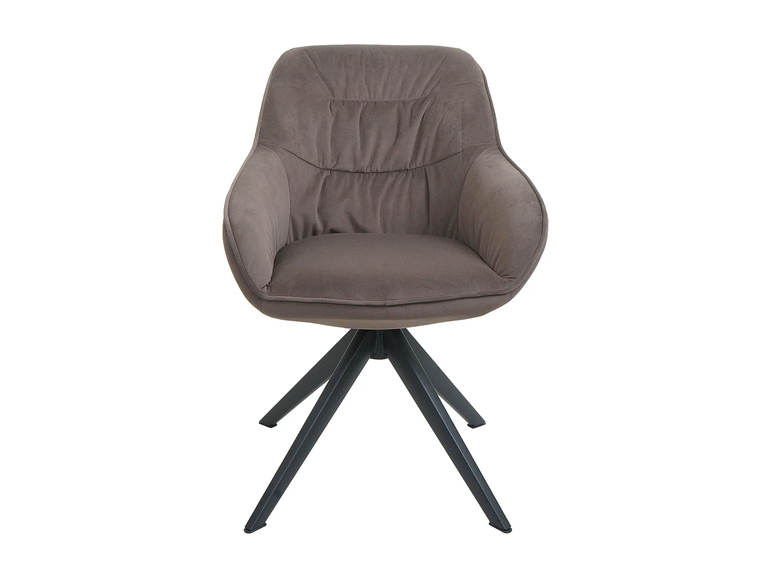 Silla de comedor MCW-K28,  tela/textil marrón