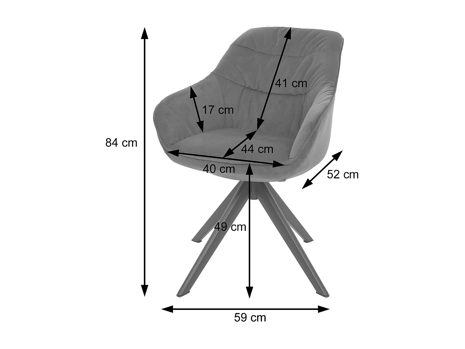 Silla de comedor MCW-K28,  tela/textil marrón