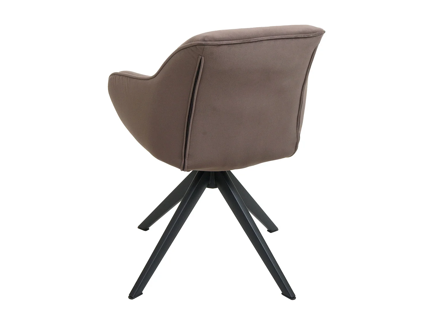 Silla de comedor MCW-K28,  tela/textil marrón