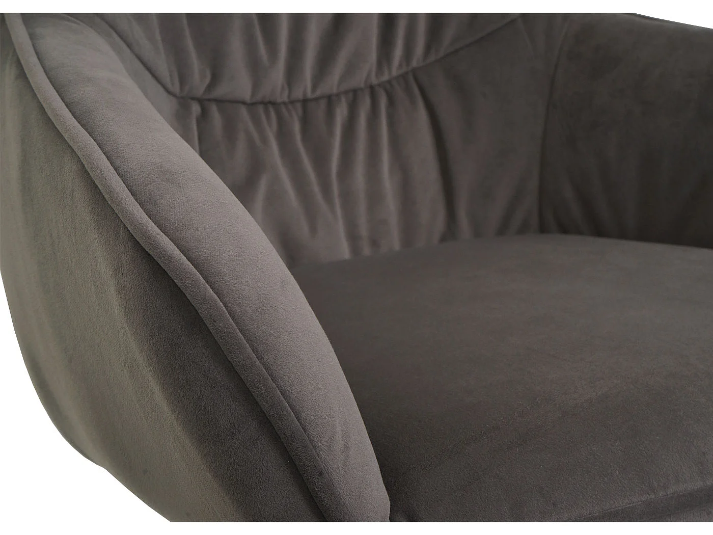 Silla de comedor MCW-K28,  tela/textil marrón