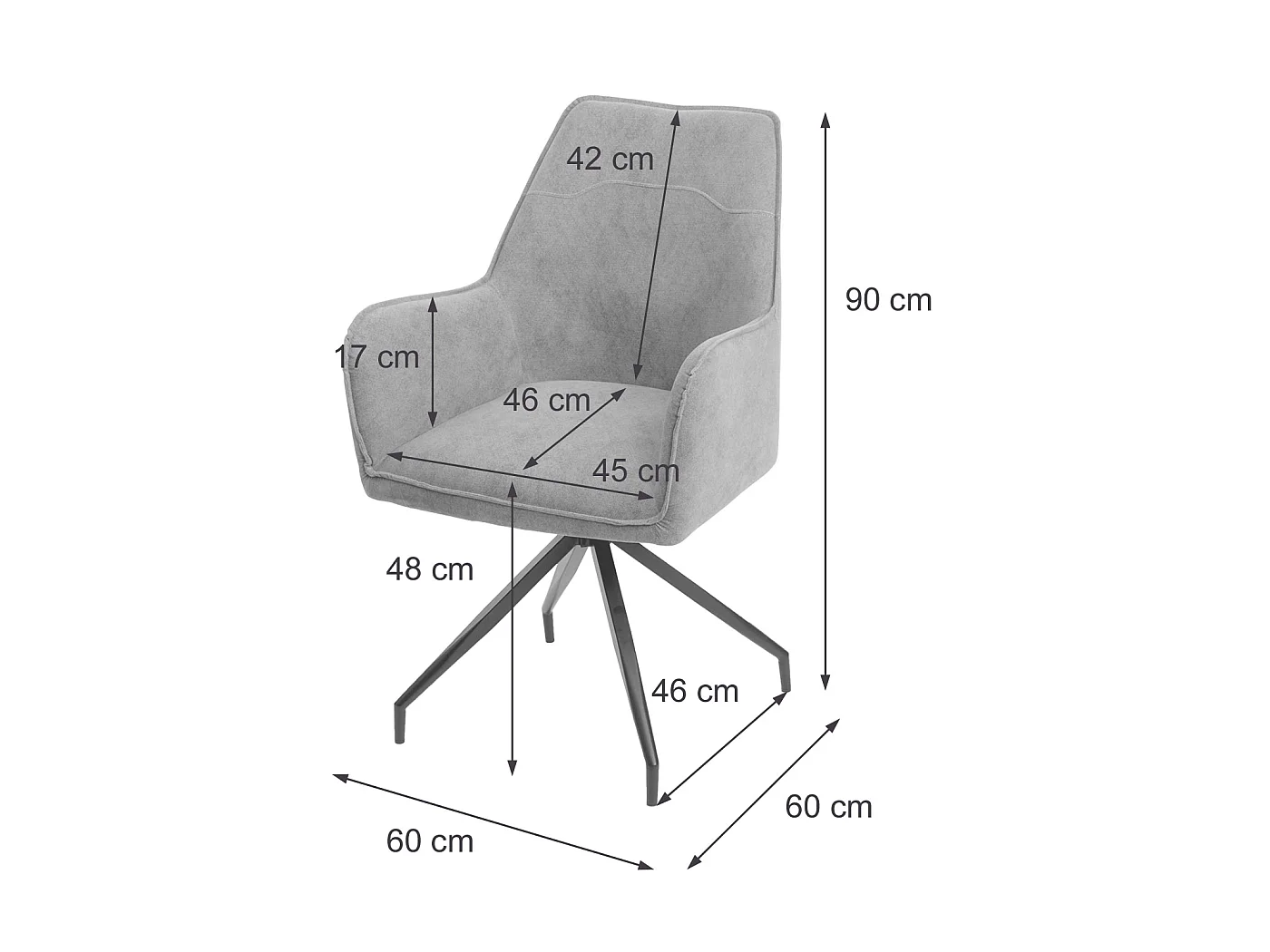 Krzesło do jadalni MCW-K15,  żółty
