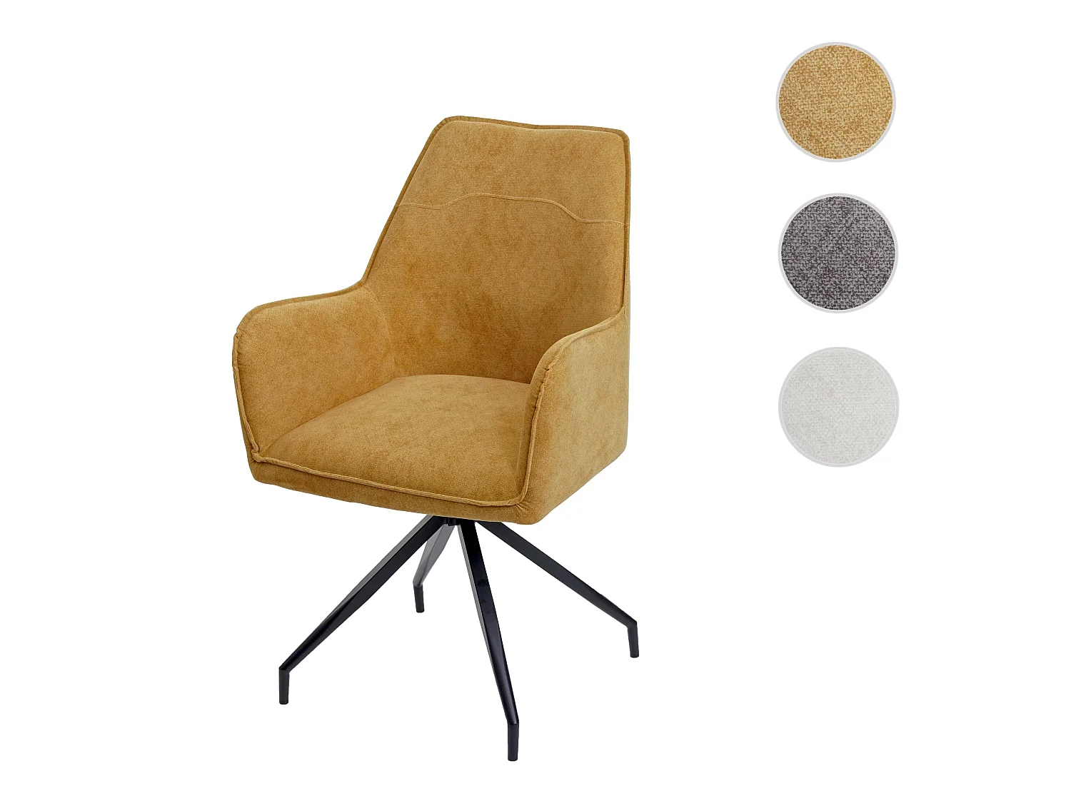 Eetkamerstoel MCW-K15,  geel