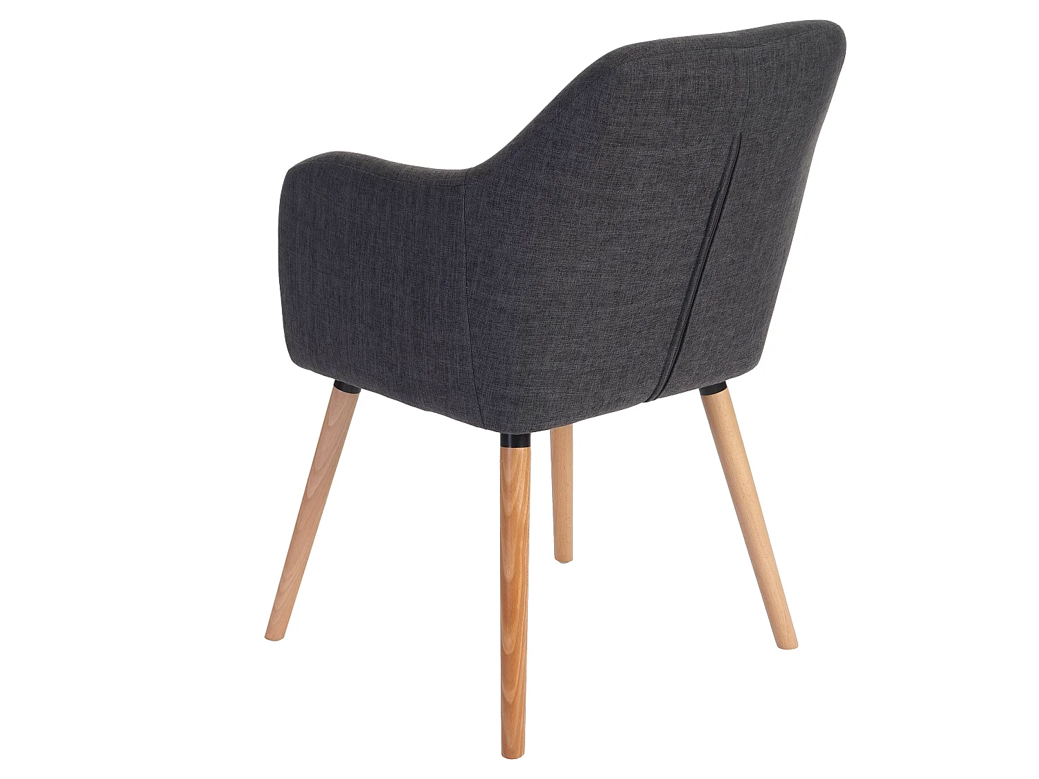 Eetkamerstoel Vaasa T381 (set van 6),  textiel, grijs, lichte poten