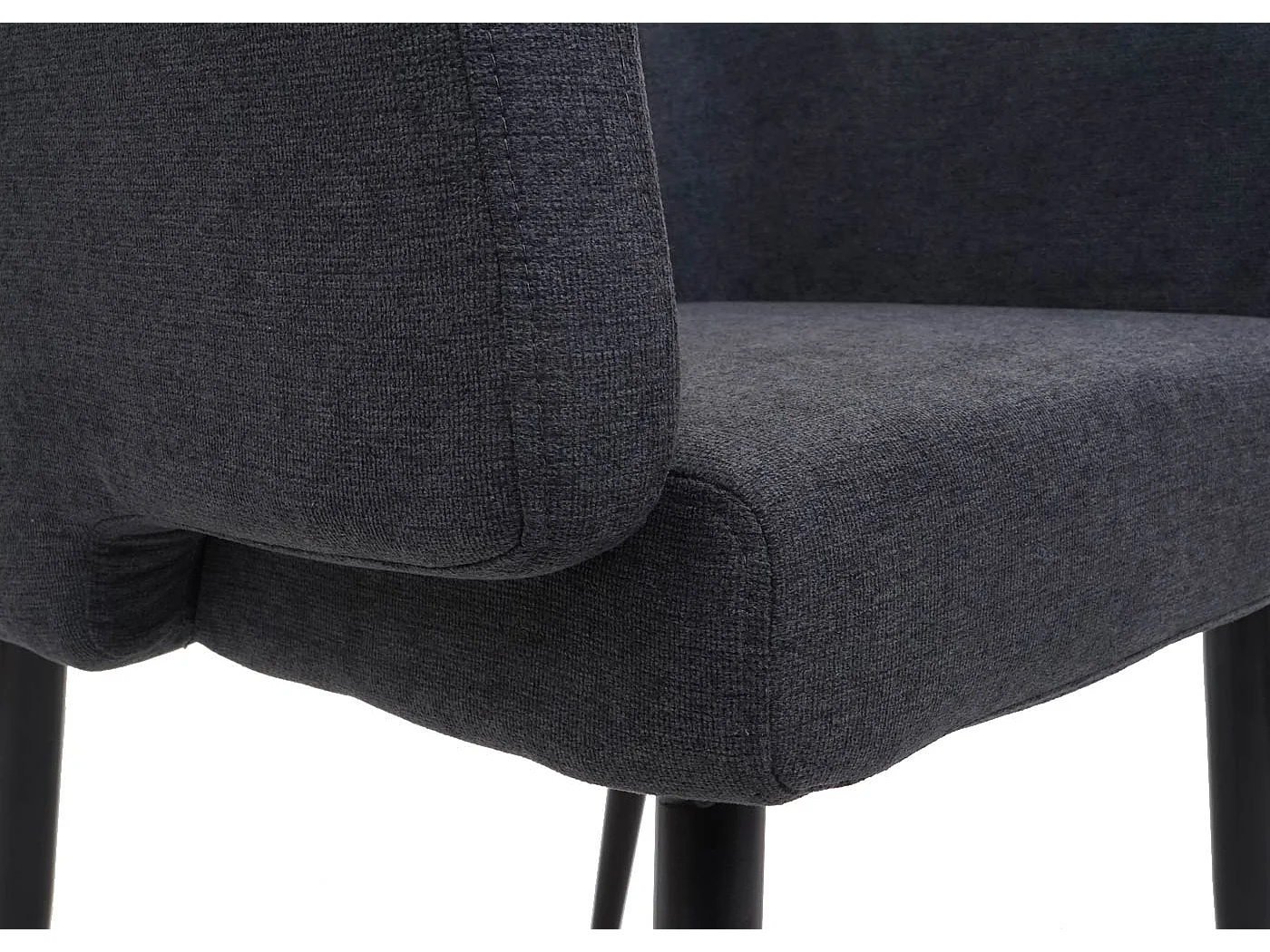 Chaise de salle à manger MCW-L13 (lot de 6),  anthracite