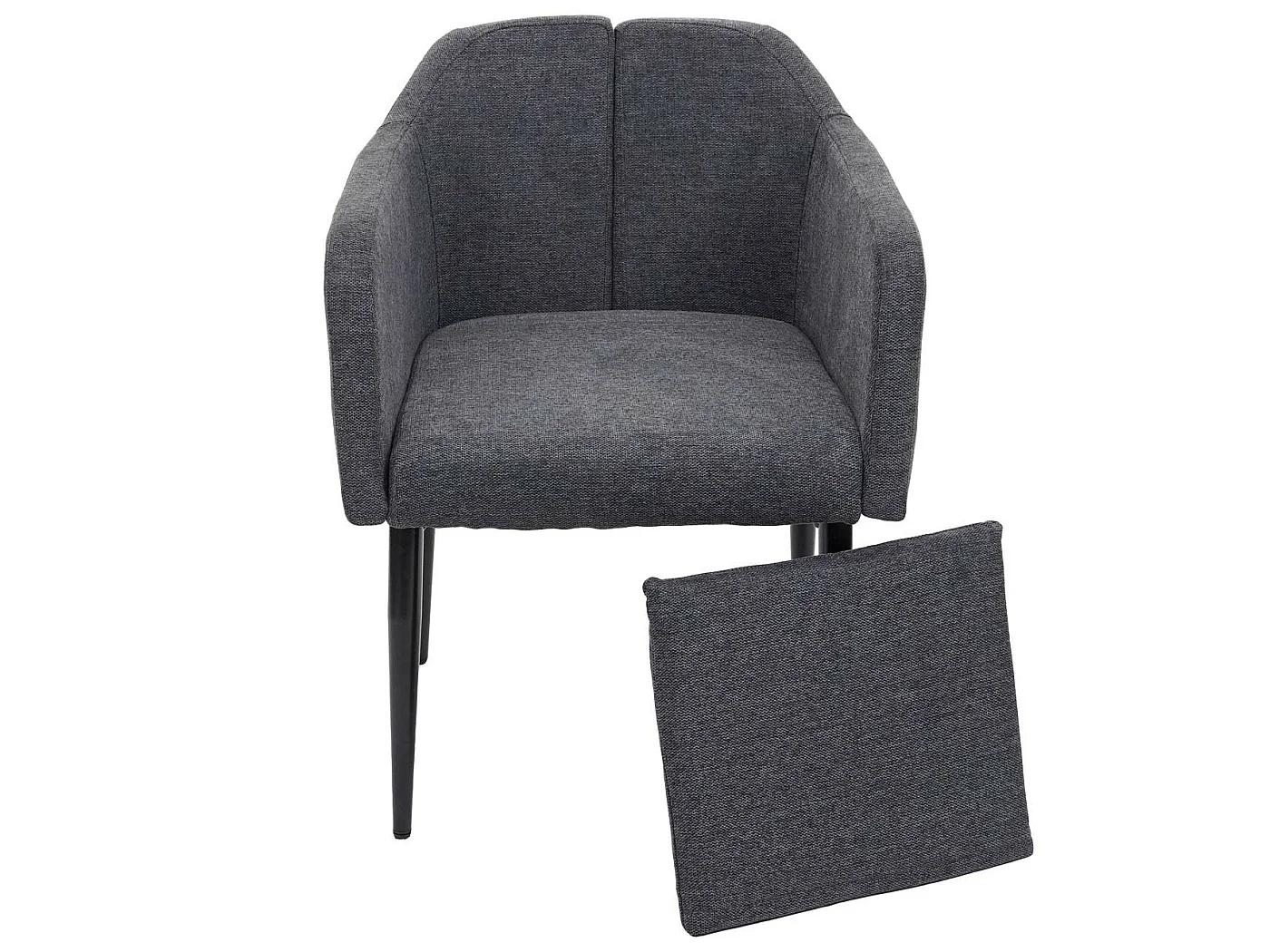 Chaise de salle à manger MCW-H93,  gris foncè
