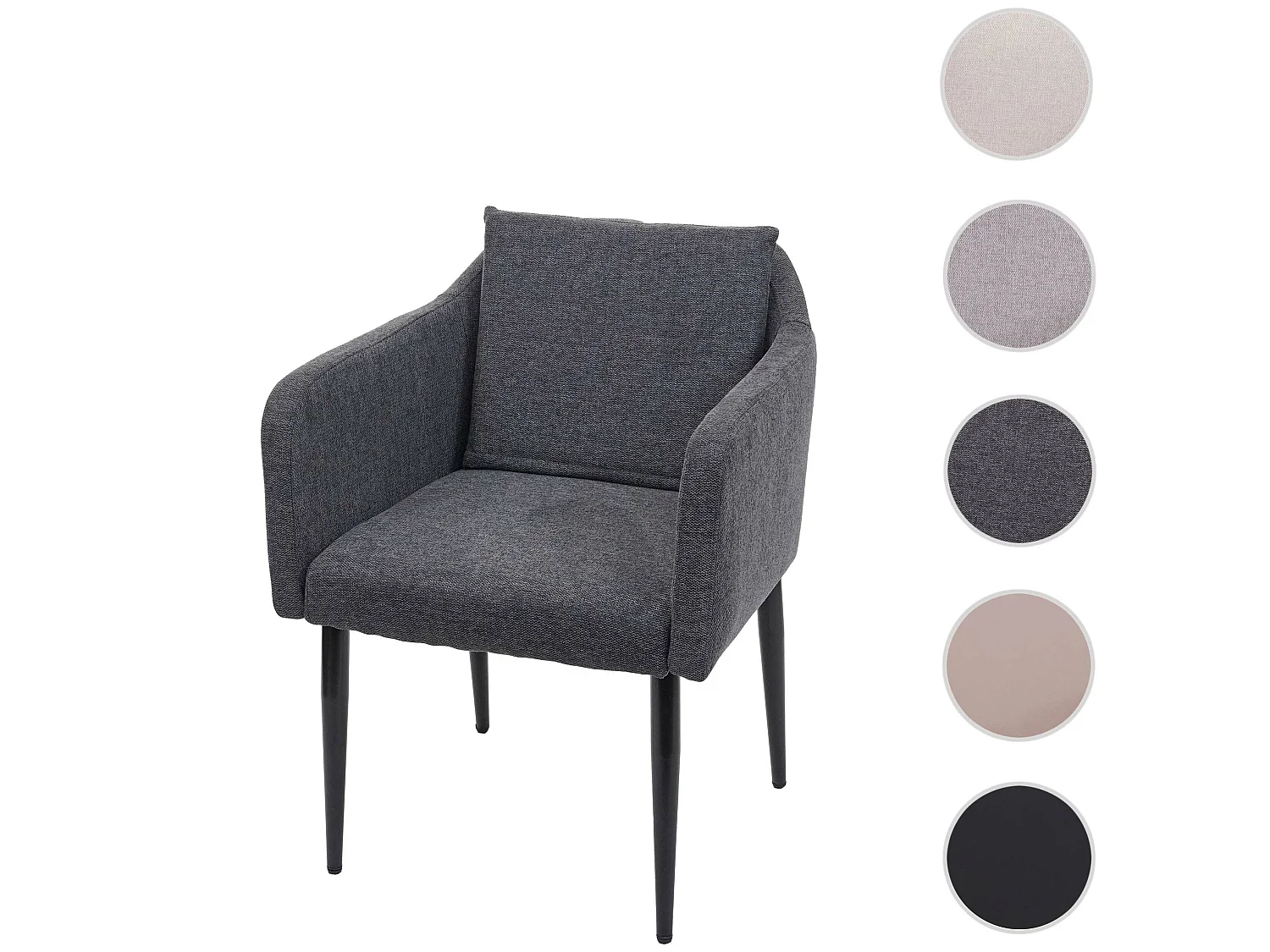 Chaise de salle à manger MCW-H93,  gris foncè