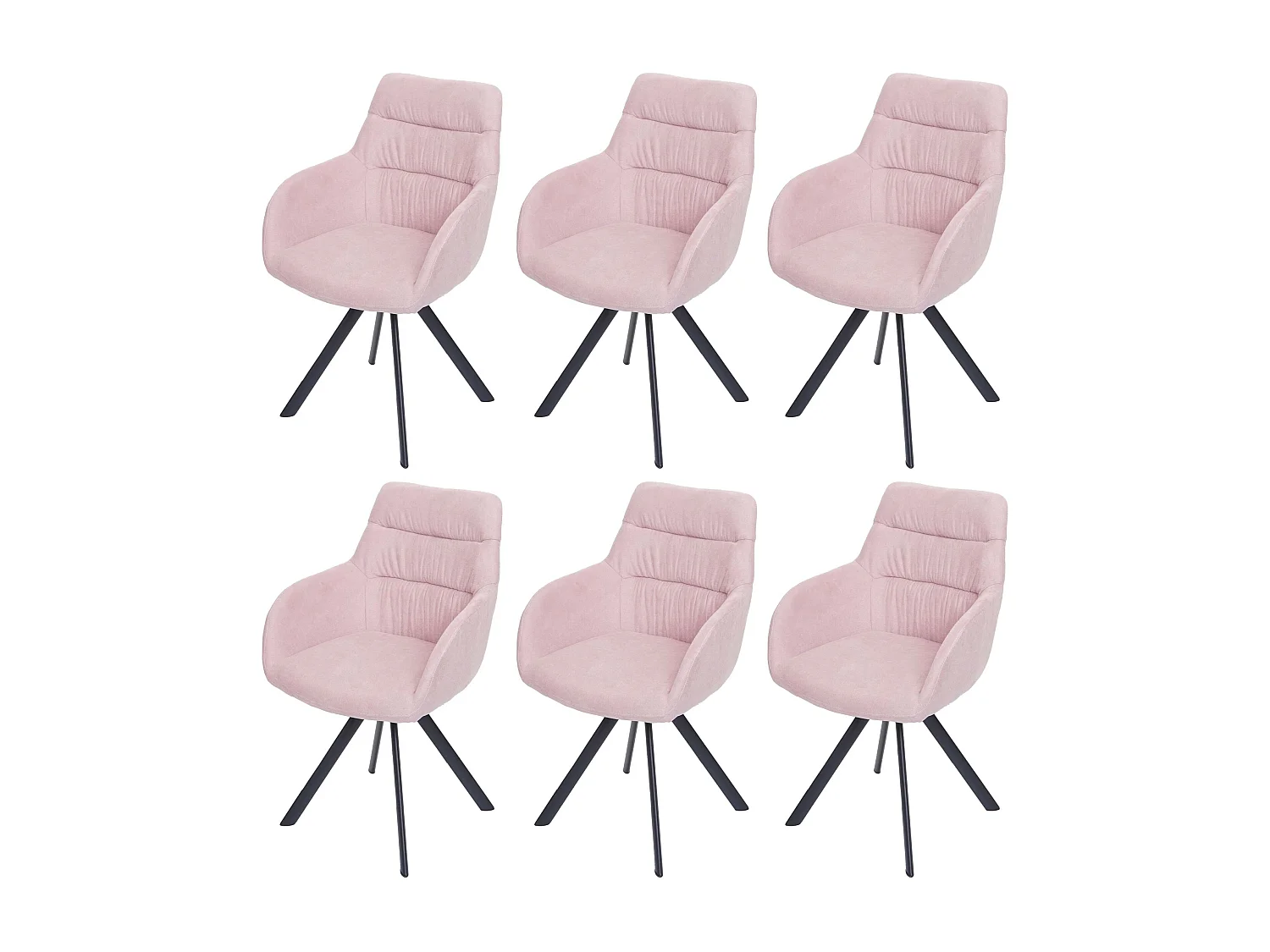 Eetkamerstoel MCW-J69 (set van 6),  roze