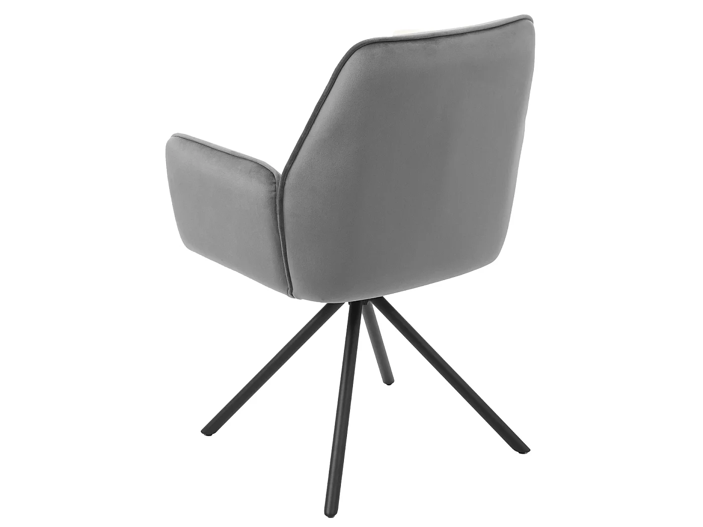 Esszimmerstuhl MCW-G67 (6er-Set), Dunkelgrau, Beine schwarz