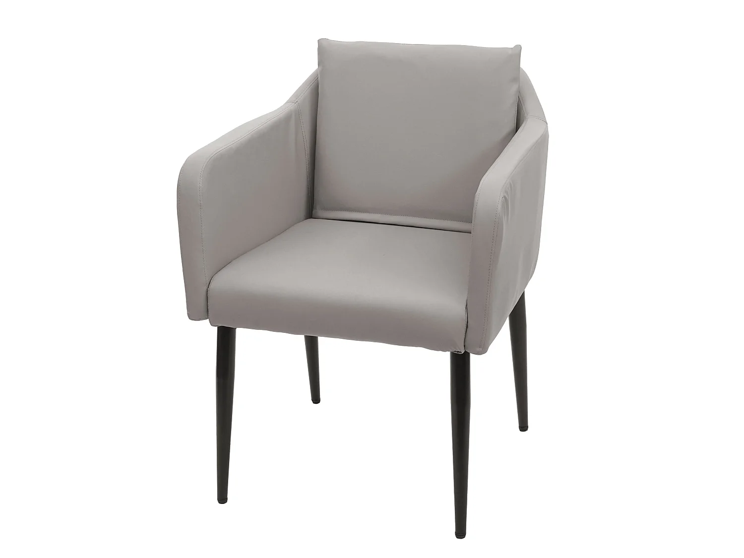 Eetkamerstoel MCW-H93,  imitatieleer taupe-grijs