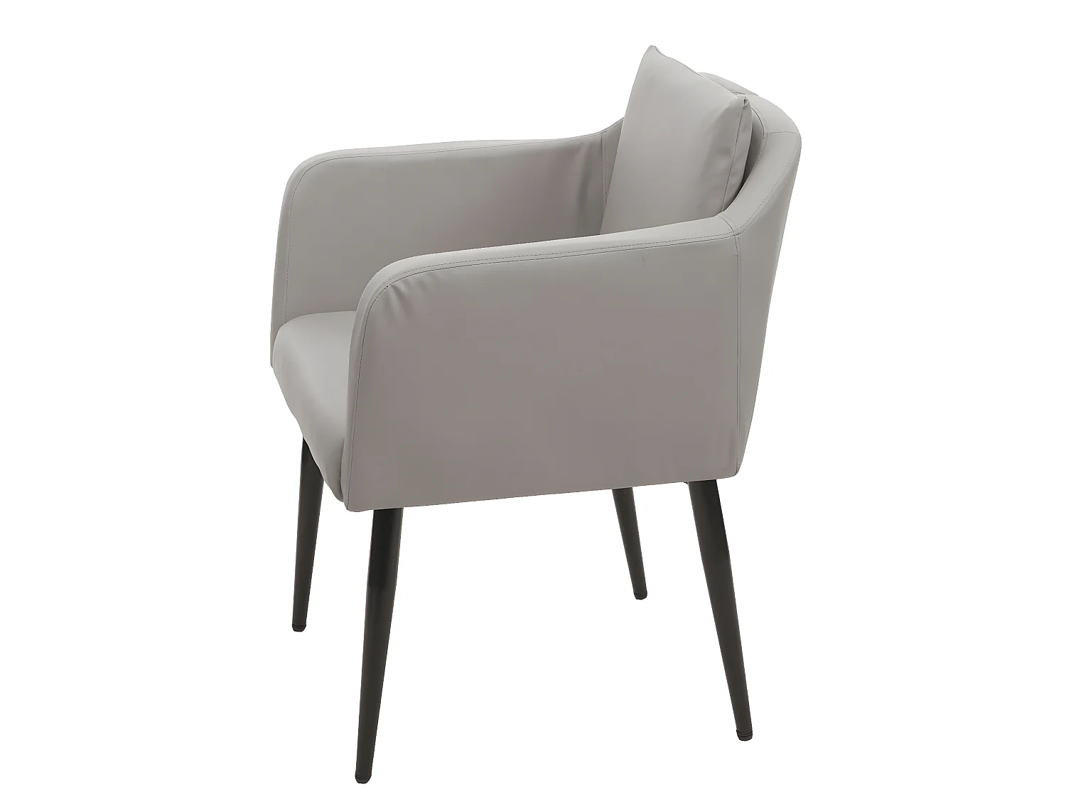 Eetkamerstoel MCW-H93,  imitatieleer taupe-grijs